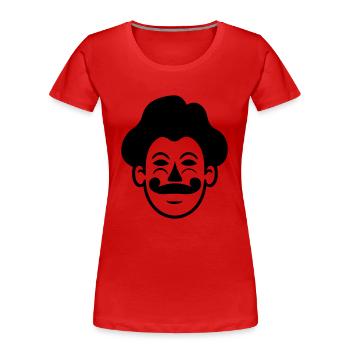 Clown - Frauen Premium Bio T-Shirt - Rot - Vorne - Mia (176cm)