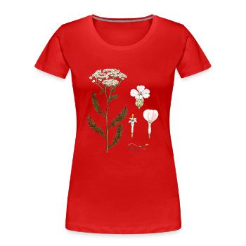Achillée - T-shirt bio Premium Femme - rouge - Devant - Mia (176cm)