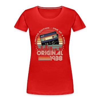 Limited Edition 1938 86th Anniversary - Women's Premium Organic T-Shirt - red - Front - Mia (176cm)