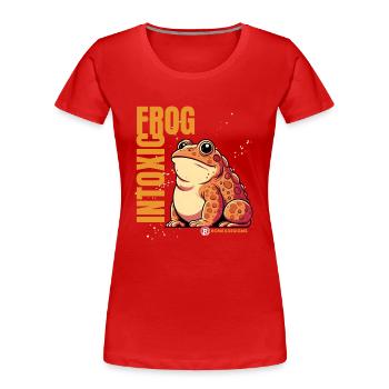 Der Froschprinz - Frauen Premium Bio T-Shirt - Rot - Vorne - Mia (176cm)
