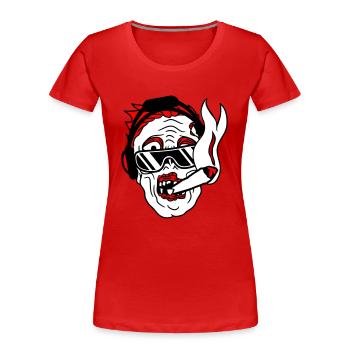 DJ Zombie Monster Horror Halloween Party Musik - Frauen Premium Bio T-Shirt - Rot - Vorne - Mia (176cm)