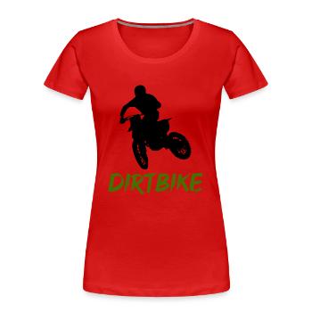 moto tout-terrain - T-shirt bio Premium Femme - rouge - Devant - Mia (176cm)