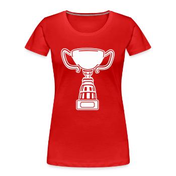Coupe - T-shirt bio Premium Femme - rouge - Devant - Mia (176cm)