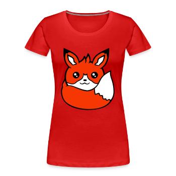 Fox Red Fox Wild Animal Clever Forest Inhabitants - Women's Premium Organic T-Shirt - red - Front - Mia (176cm)