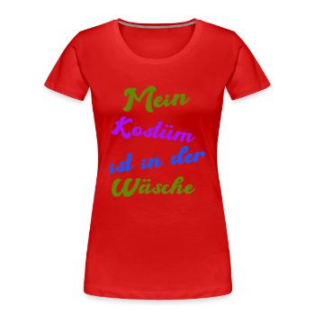 Lingerie Fantaisie - T-shirt bio Premium Femme - rouge - Devant - Mia (176cm)