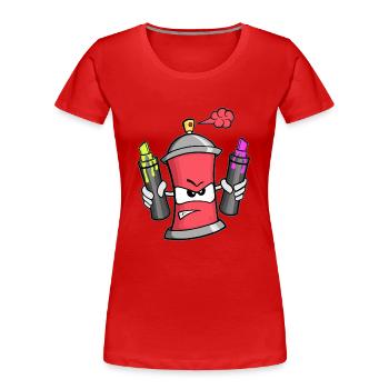 Graffiti Spray Can (red) - Frauen Premium Bio T-Shirt - Rot - Vorne - Mia (176cm)