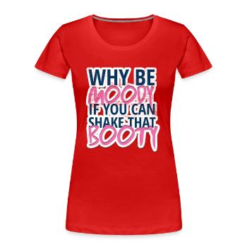 Sport - Gym - Fitness - Danse - Entraînement - Cadeau - T-shirt bio Premium Femme - rouge - Devant - Mia (176cm)