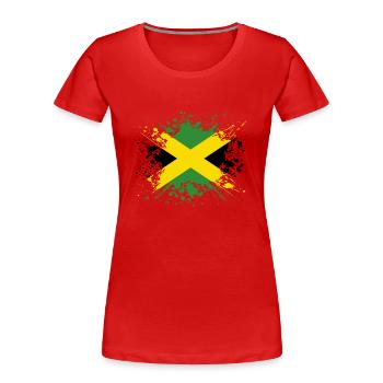 racines pays d'origine racines aiment la Jamaïque png - T-shirt bio Premium Femme - rouge - Devant - Mia (176cm)