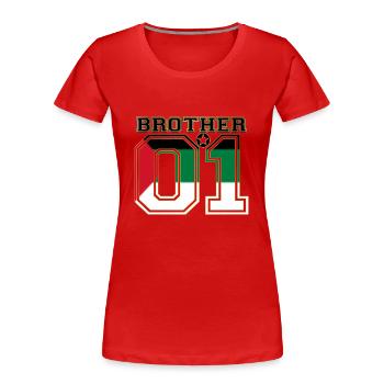 brother brother brother 01 partner palestine palaestin - Women's Premium Organic T-Shirt - red - Front - Mia (176cm)