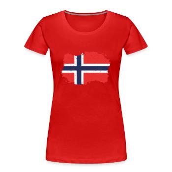 Roots roots flag homeland country Norway png - Women's Premium Organic T-Shirt - red - Front - Mia (176cm)