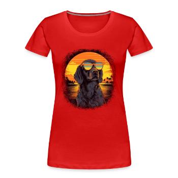 beagle lover gift beagle father gift idea - Frauen Premium Bio T-Shirt - Rot - Vorne - Mia (176cm)