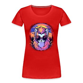 animal rights funny irish - Frauen Premium Bio T-Shirt - Rot - Vorne - Mia (176cm)