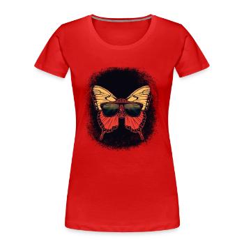 joke funny sayings sayings insects humor trendy - Frauen Premium Bio T-Shirt - Rot - Vorne - Mia (176cm)
