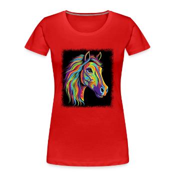 bday peace movement quote counterculture fun - Women's Premium Organic T-Shirt - red - Front - Mia (176cm)
