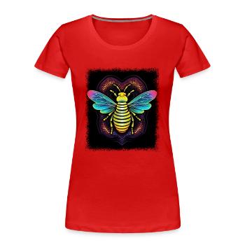 symbole de la paix colombe de la paix hippie blagues - T-shirt bio Premium Femme - rouge - Devant - Mia (176cm)
