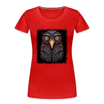 Oiseau humour déclaration chorégraphie impressionnante - T-shirt bio Premium Femme - rouge - Devant - Mia (176cm)