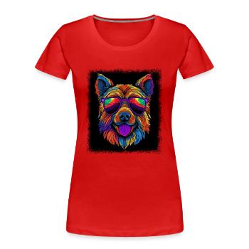 beagle lover gift dog friendly lover birthday - Women's Premium Organic T-Shirt - red - Front - Mia (176cm)