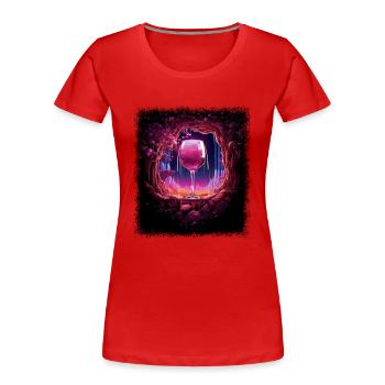 valentine april wine tshirts jokes gift - Frauen Premium Bio T-Shirt - Rot - Vorne - Mia (176cm)