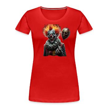 Nightmare Clown - Women's Premium Organic T-Shirt - red - Front - Mia (176cm)