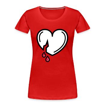 blutige Liebe - Frauen Premium Bio T-Shirt - Rot - Vorne - Mia (176cm)
