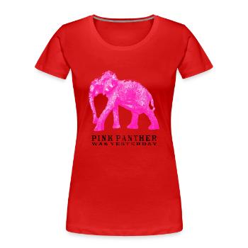 Pink Panther Elephant - Frauen Premium Bio T-Shirt - Rot - Vorne - Mia (176cm)