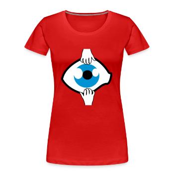 Auge auf - Frauen Premium Bio T-Shirt - Rot - Vorne - Mia (176cm)