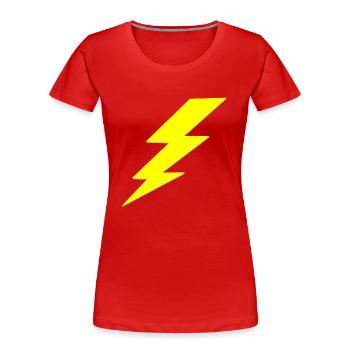 foudre - T-shirt bio Premium Femme - rouge - Devant - Mia (176cm)