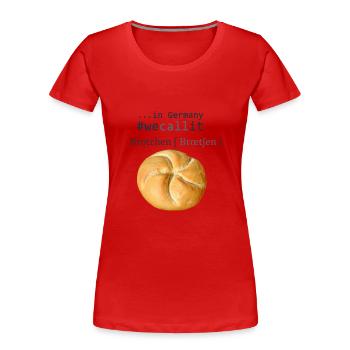#wecallit roule - T-shirt bio Premium Femme - rouge - Devant - Mia (176cm)