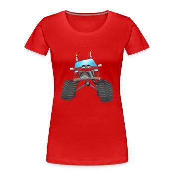 Monstertruck - Frauen Premium Bio T-Shirt - Rot - Vorne - Mia (176cm)