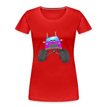 Monstertruck - Frauen Premium Bio T-Shirt - Rot - Vorne - Mia (176cm)