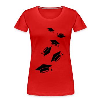 Student Abschluss - Frauen Premium Bio T-Shirt - Rot - Vorne - Mia (176cm)
