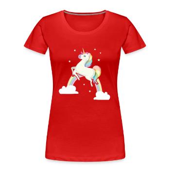 Unicorn Fantasy - T-shirt bio Premium Femme - rouge - Devant - Mia (176cm)