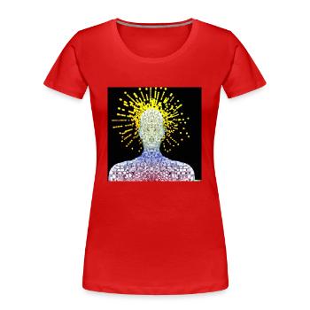 Artificial intelligence - Women's Premium Organic T-Shirt - red - Front - Mia (176cm)