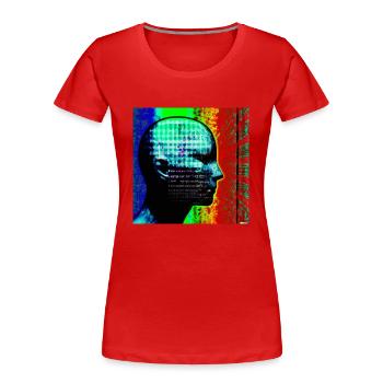 Artificial intelligence - Women's Premium Organic T-Shirt - red - Front - Mia (176cm)
