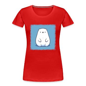 génial café bande dessinée amour cool drôle - T-shirt bio Premium Femme - rouge - Devant - Mia (176cm)