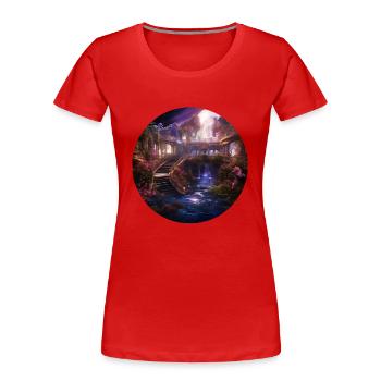 Enchanted Astral Starharbor - Women's Premium Organic T-Shirt - red - Front - Mia (176cm)