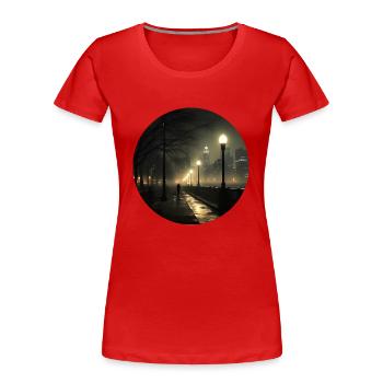 Graue Stadtgefühle: Emotionale Reflexion - Frauen Premium Bio T-Shirt - Rot - Vorne - Mia (176cm)
