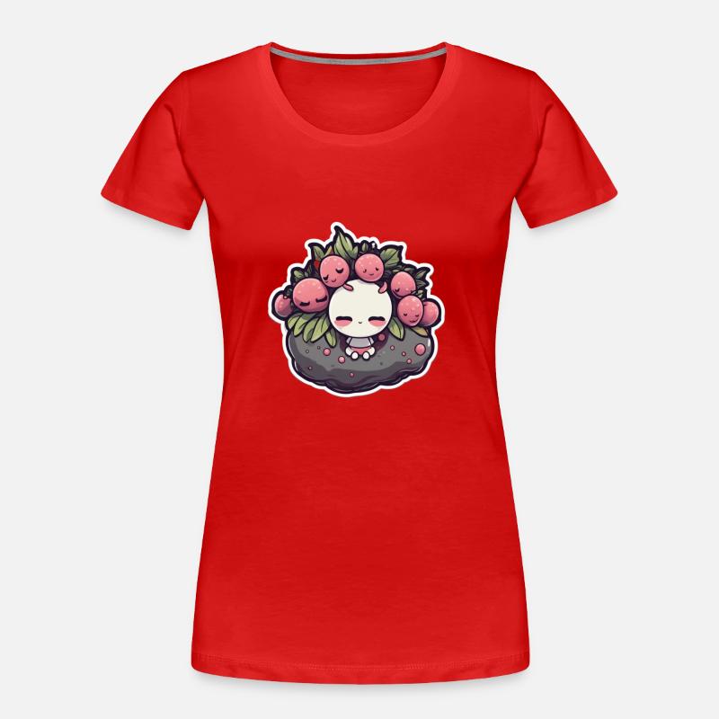 Fruchtmädchen - Frauen Premium Bio T-Shirt - Rot