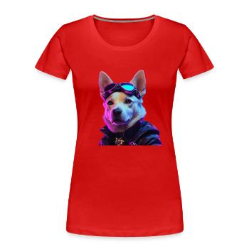 Antiheld der Unterwelt - Frauen Premium Bio T-Shirt - Rot - Vorne - Mia (176cm)