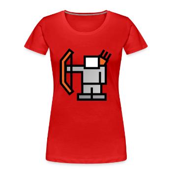 archery arrow bow crossbow target sports9 - Women's Premium Organic T-Shirt - red - Front - Mia (176cm)