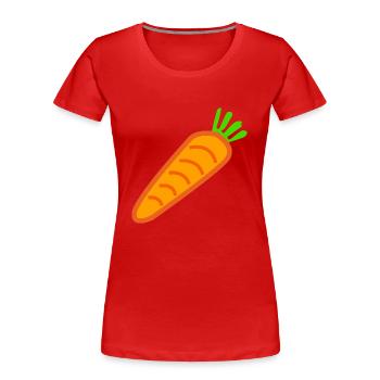 carrots moehren karotten ruebe veggie gemuese vege - Frauen Premium Bio T-Shirt - Rot - Vorne - Mia (176cm)