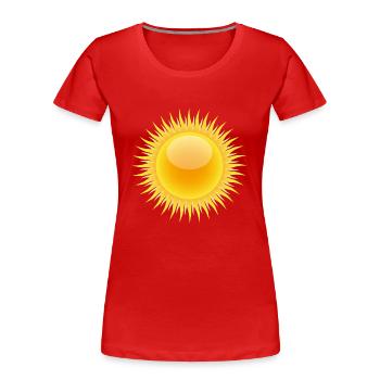rainbow sun clouds weather rainbow sun cloud50 - Women's Premium Organic T-Shirt - red - Front - Mia (176cm)
