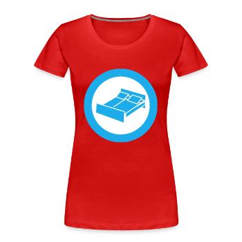 bett bed schlafen schlafzimmer sleeping room63 - Frauen Premium Bio T-Shirt - Rot - Vorne - Mia (176cm)