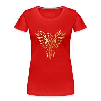 Phoenix Phönix - Frauen Premium Bio T-Shirt - Rot - Vorne - Mia (176cm)