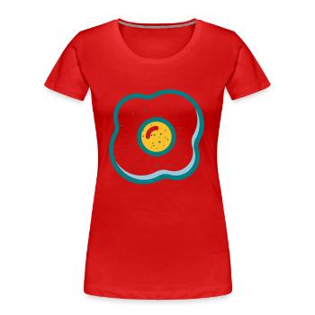 Spiegelei - Frauen Premium Bio T-Shirt - Rot - Vorne - Mia (176cm)