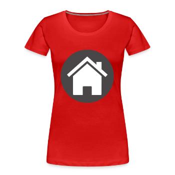 construction de maisons maison maison architecture gebaeude206 - T-shirt bio Premium Femme - rouge - Devant - Mia (176cm)
