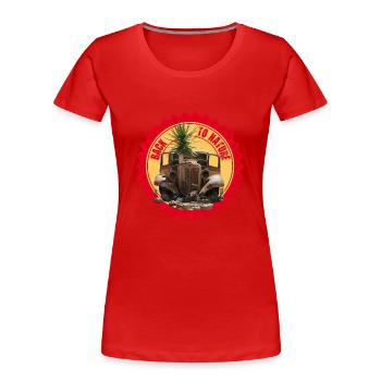 vintage contest - Women's Premium Organic T-Shirt - red - Front - Mia (176cm)