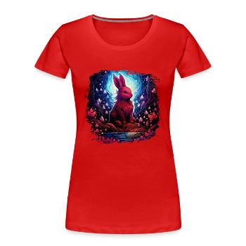 pet happy bearded collie easter for boys dog breed - Women's Premium Organic T-Shirt - red - Front - Mia (176cm)