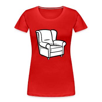 sofa couch chair table chair table lamp lamp lamp benc - Women's Premium Organic T-Shirt - red - Front - Mia (176cm)