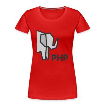 Php elephant - Women's Premium Organic T-Shirt - red - Front - Mia (176cm)